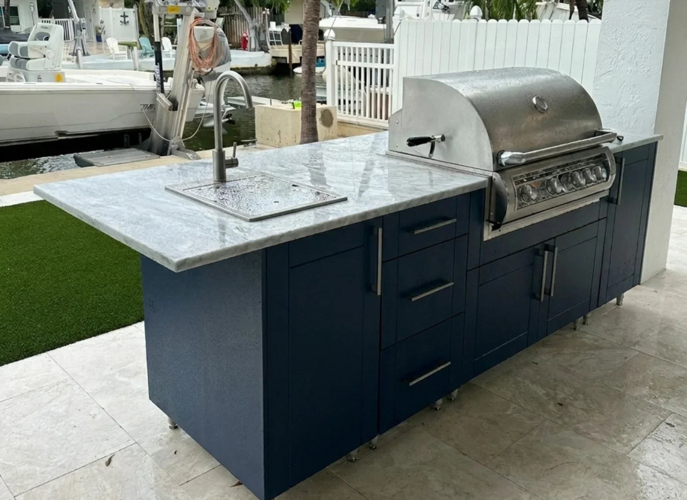 Custom Install in Sanibel Sapphire Blue