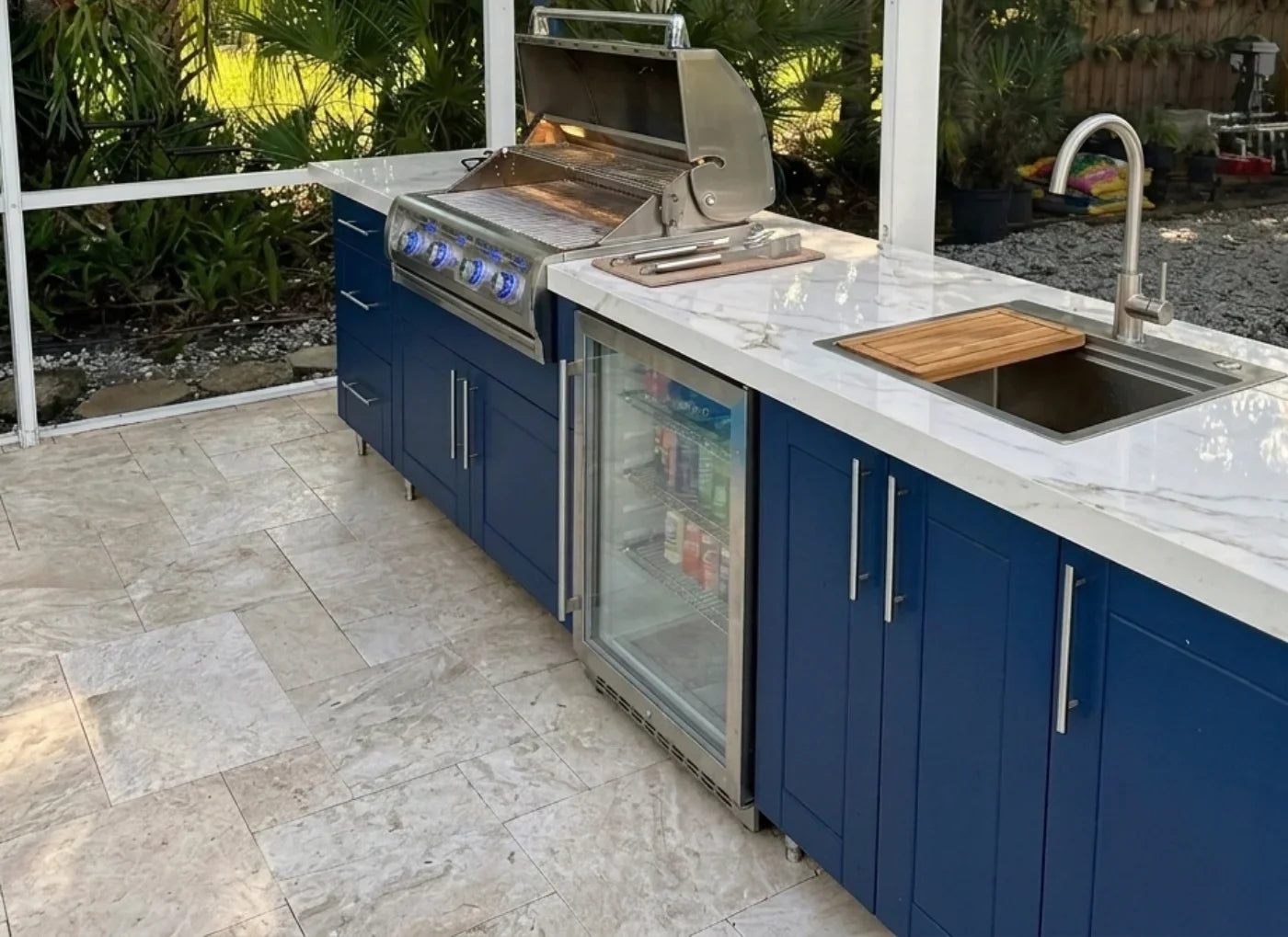 Custom Install in Sanibel Sapphire Blue