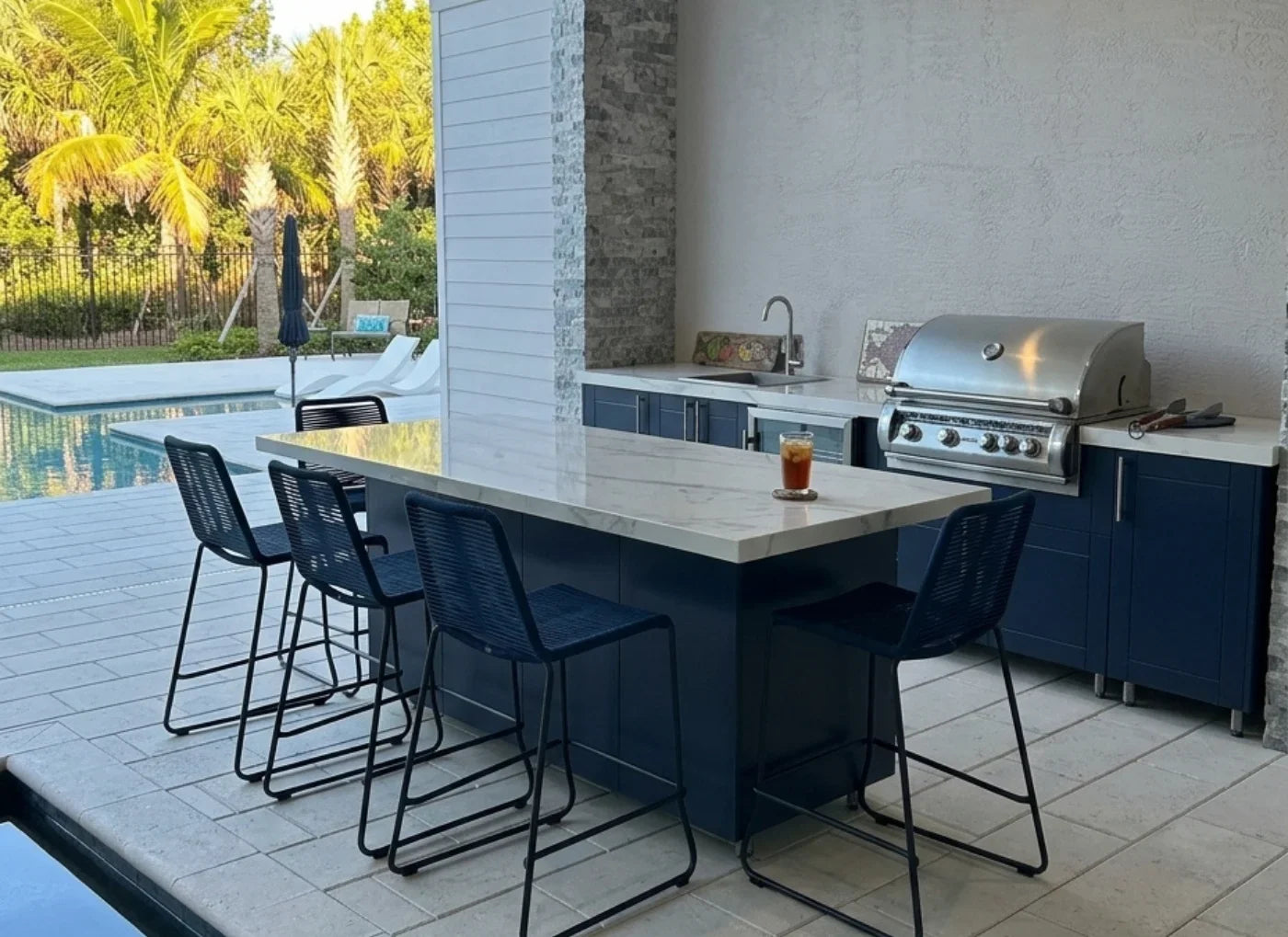 Custom Install in Sanibel Sapphire Blue
