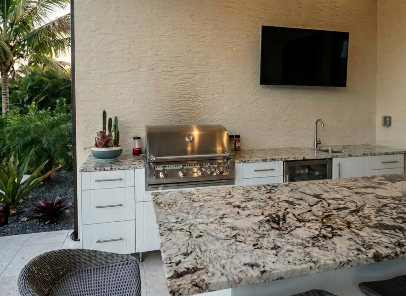 Custom Install in Sanibel Shell White