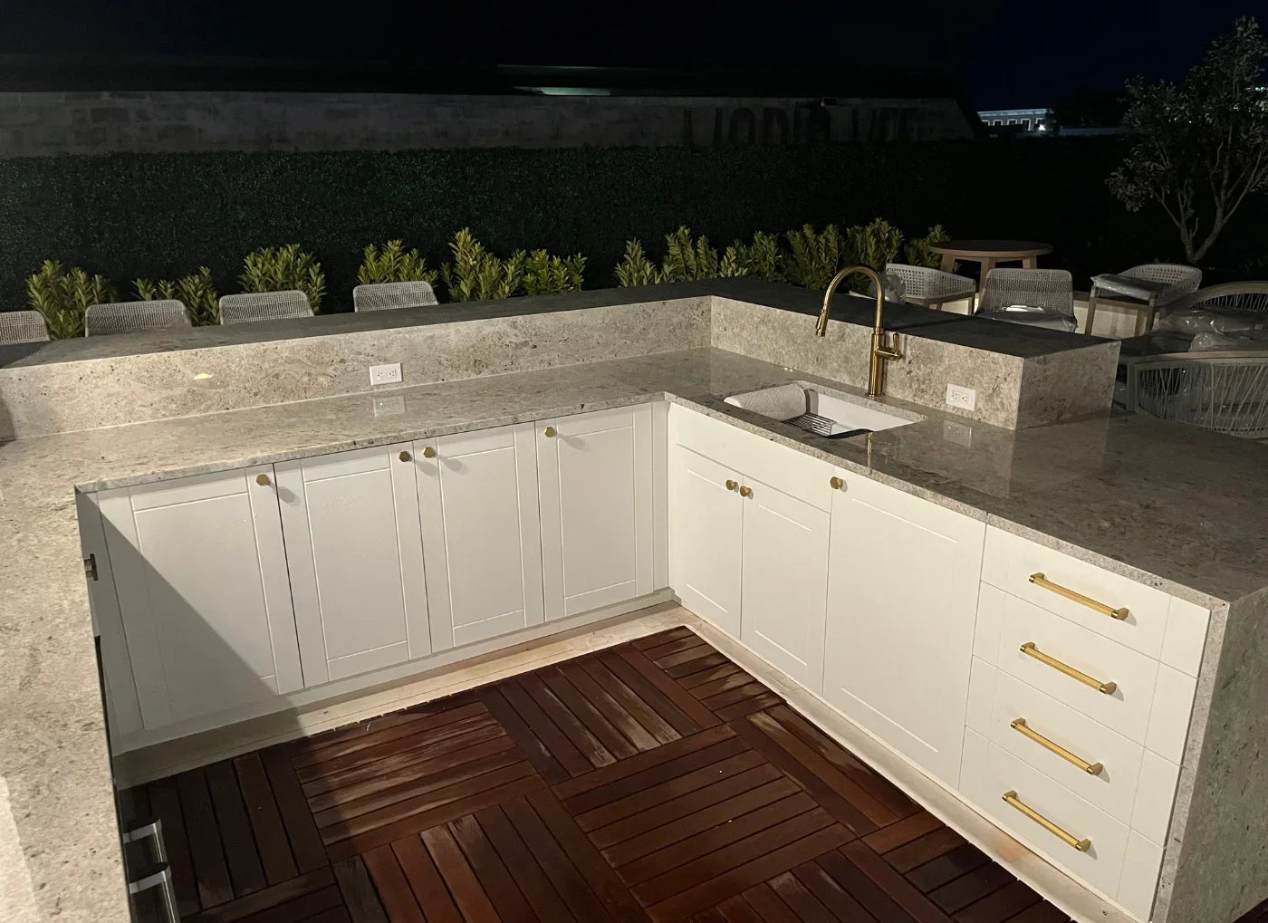 Custom Install in Sanibel Shell White