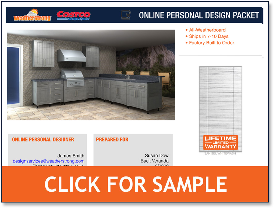 Weatherstrong Costco Wholesale Online Personal Design Packet Click for Sample